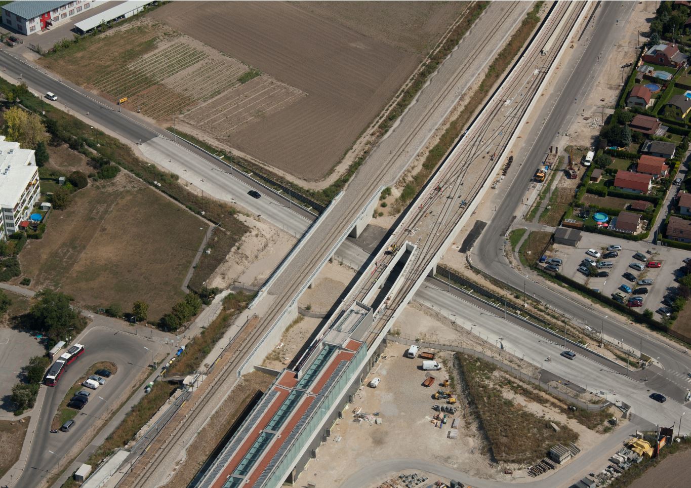 U-Bahnlinie 2, Baulos 14 - Station Hausfeldstraße - Railway construction