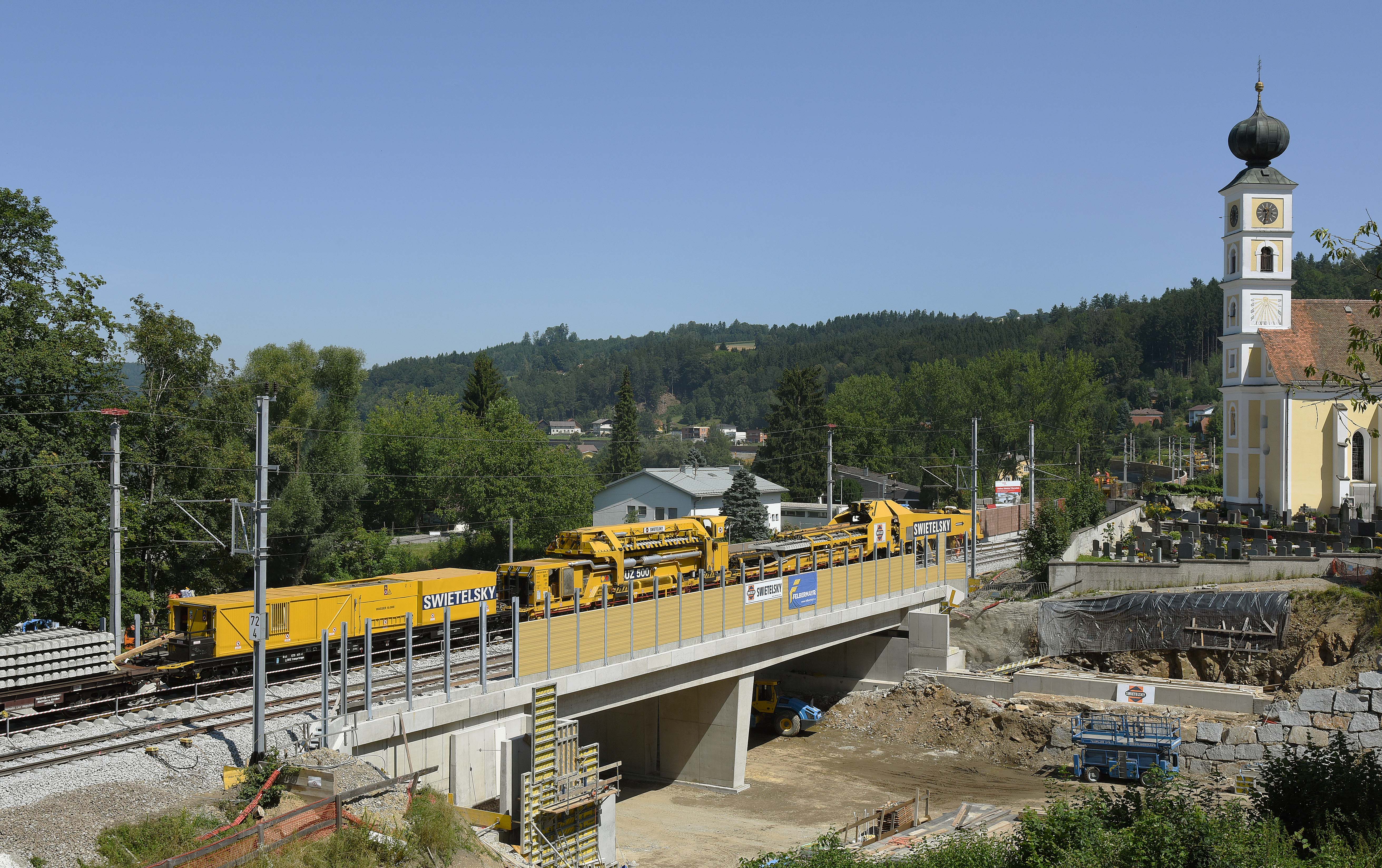 Brückenbau, Wernstein - Road and bridge construction