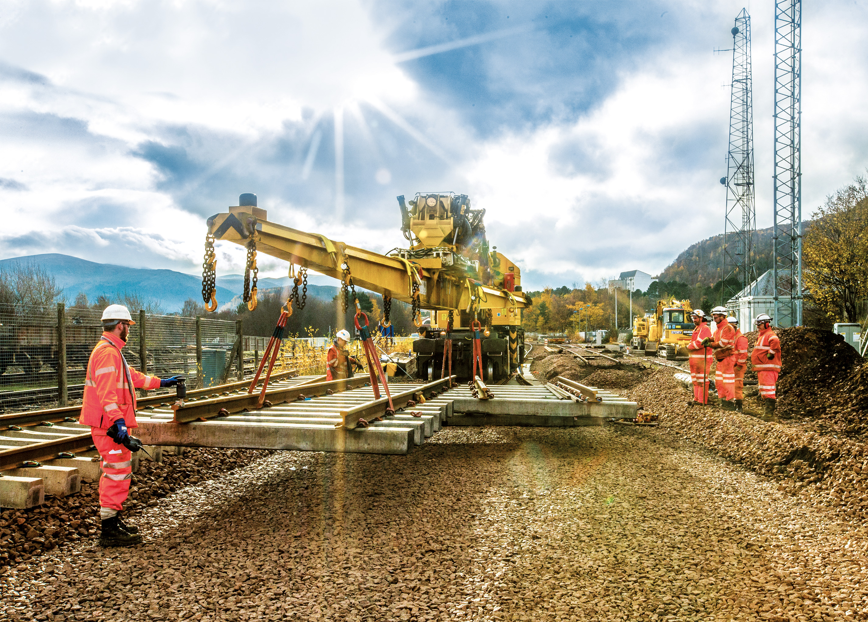 Track works, Highland - Railway construction