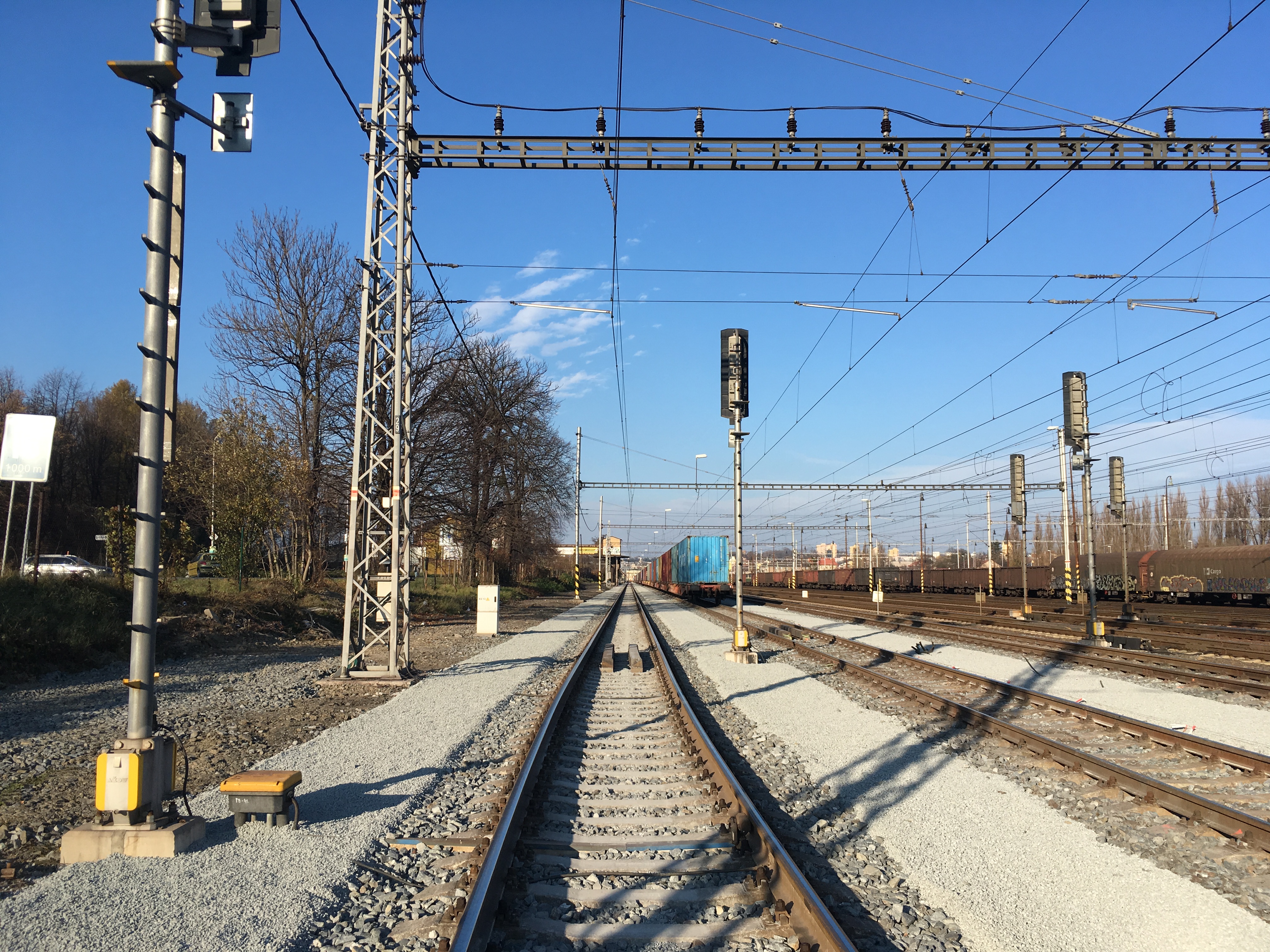 Oprava kolejí v žel. stanici Český Těšín  - Railway construction