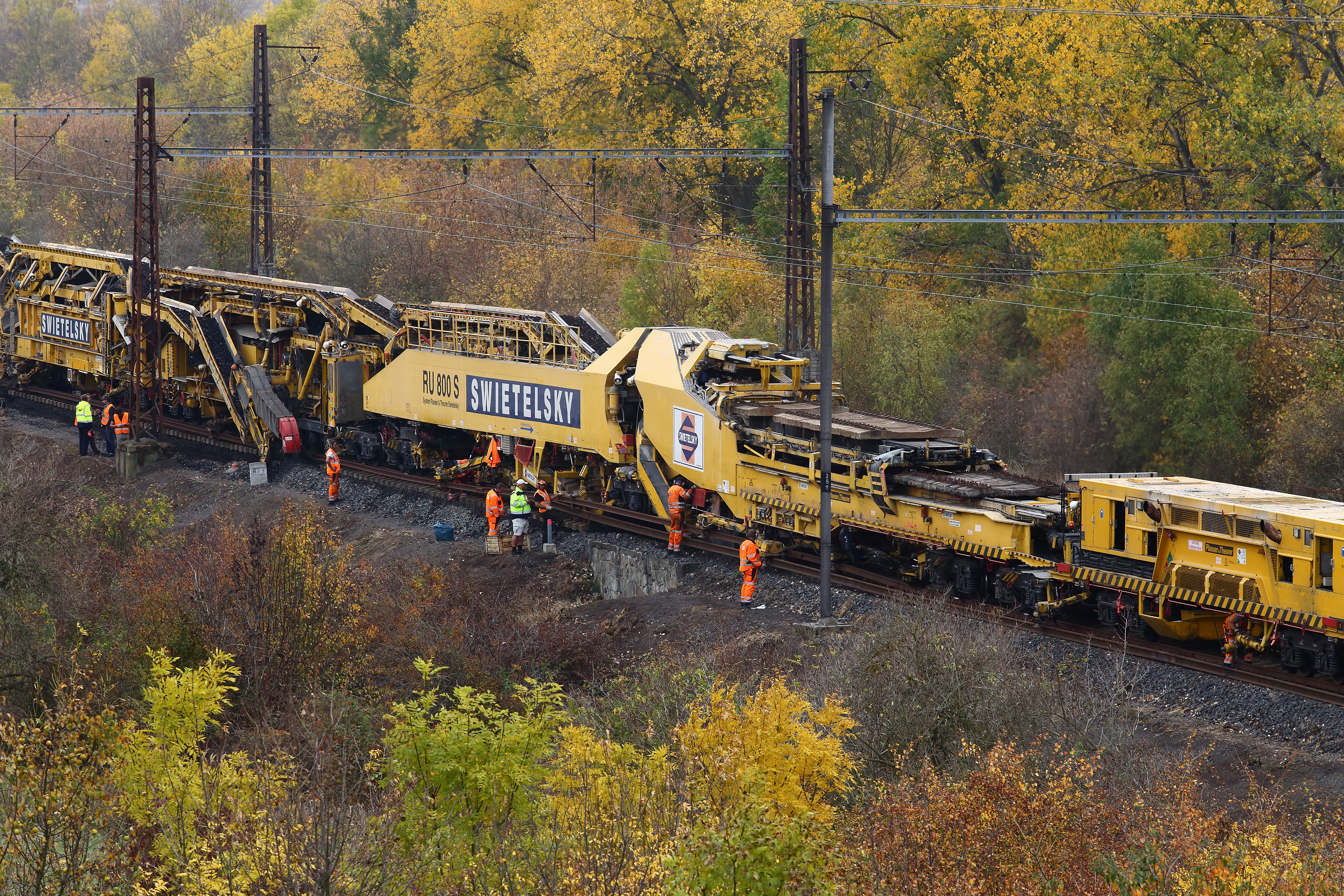 Optimalizace traťového úseku Obrnice–Čížkovice - Railway construction