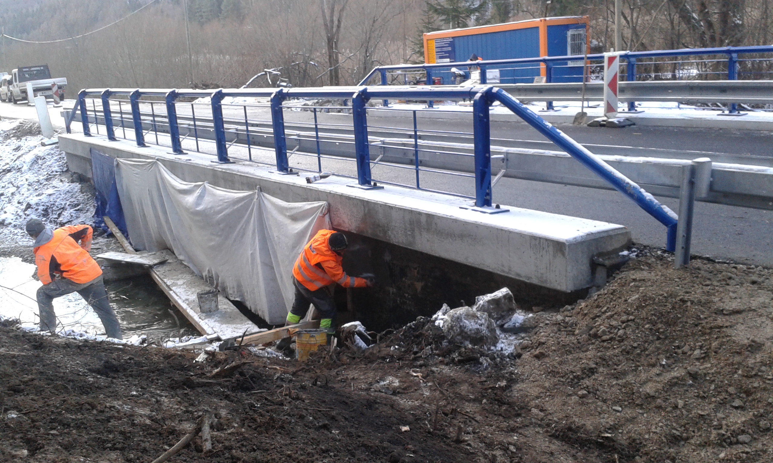 Rekonštrukcia mostného objektu č. 51819-008 v extraviláne obce Kláštor pod Znievom - Road and bridge construction