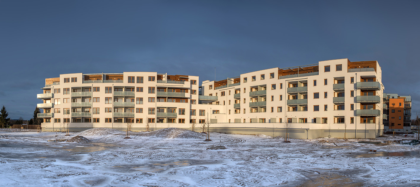 České Budějovice – bytové domy Luční jez (objekt D+E) - Building construction