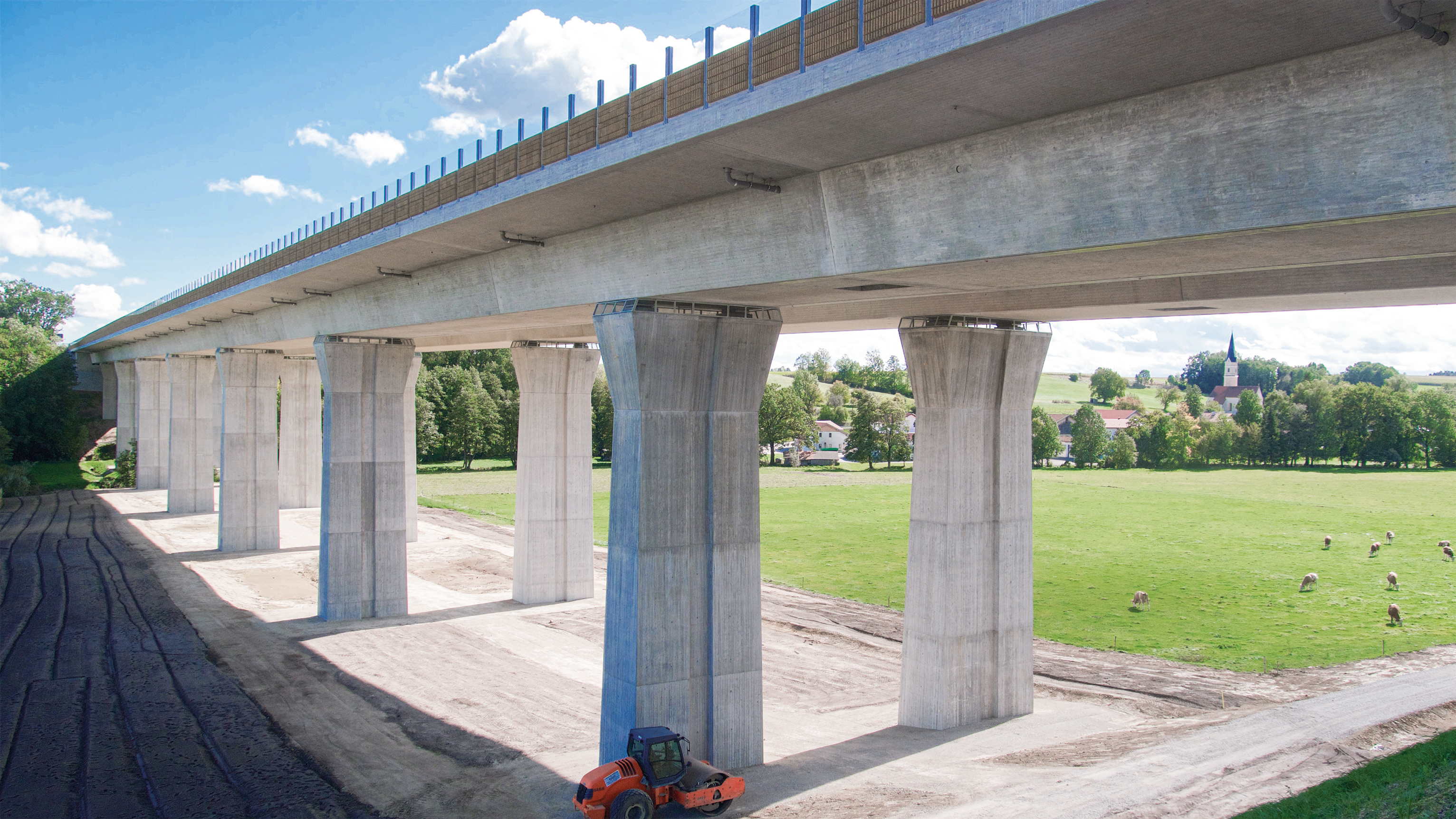 Brückenbau, A94 - Road and bridge construction