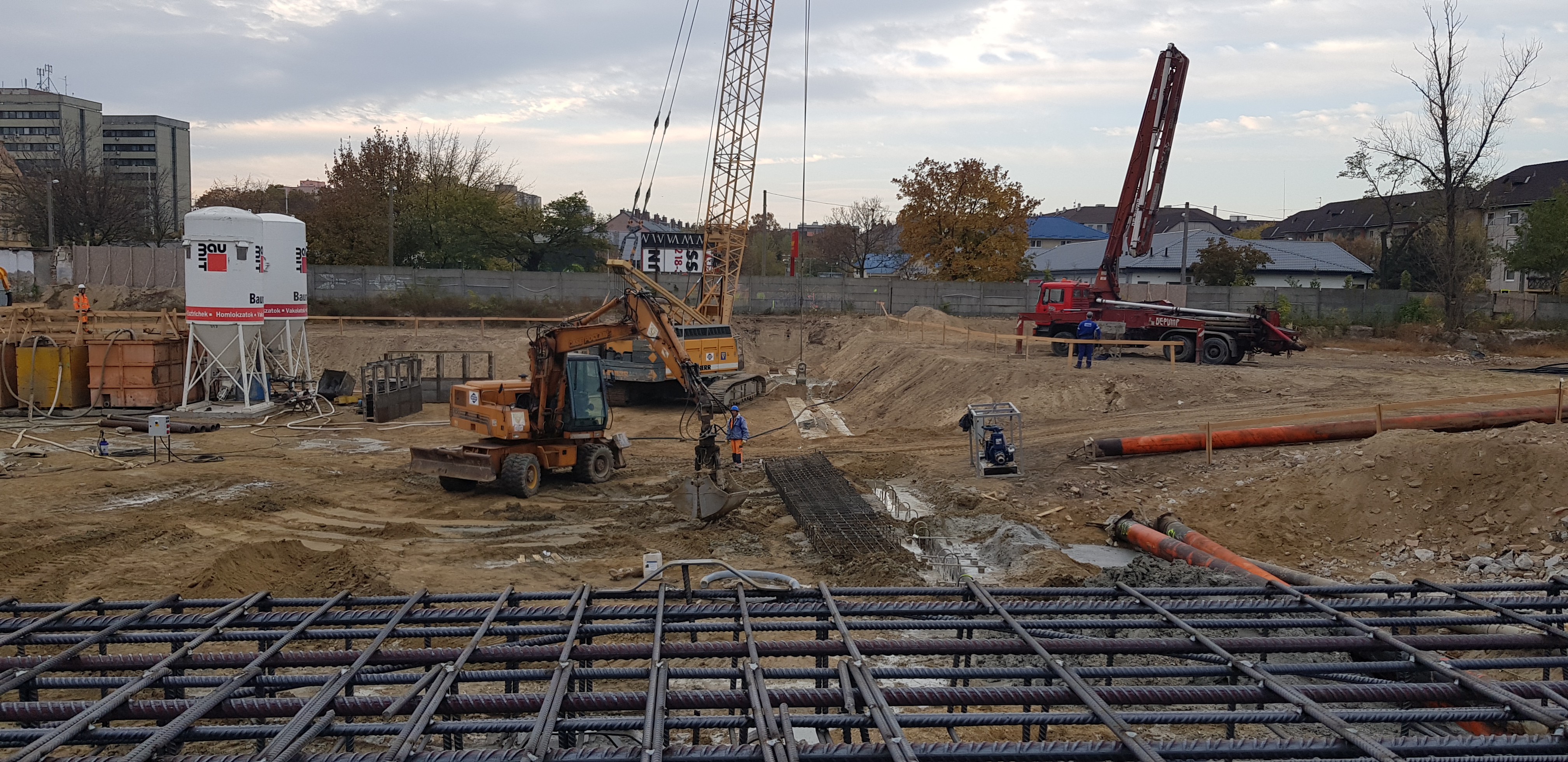 Aréna Business Campus 'A' mélyépítési munkái  - Civil engineering