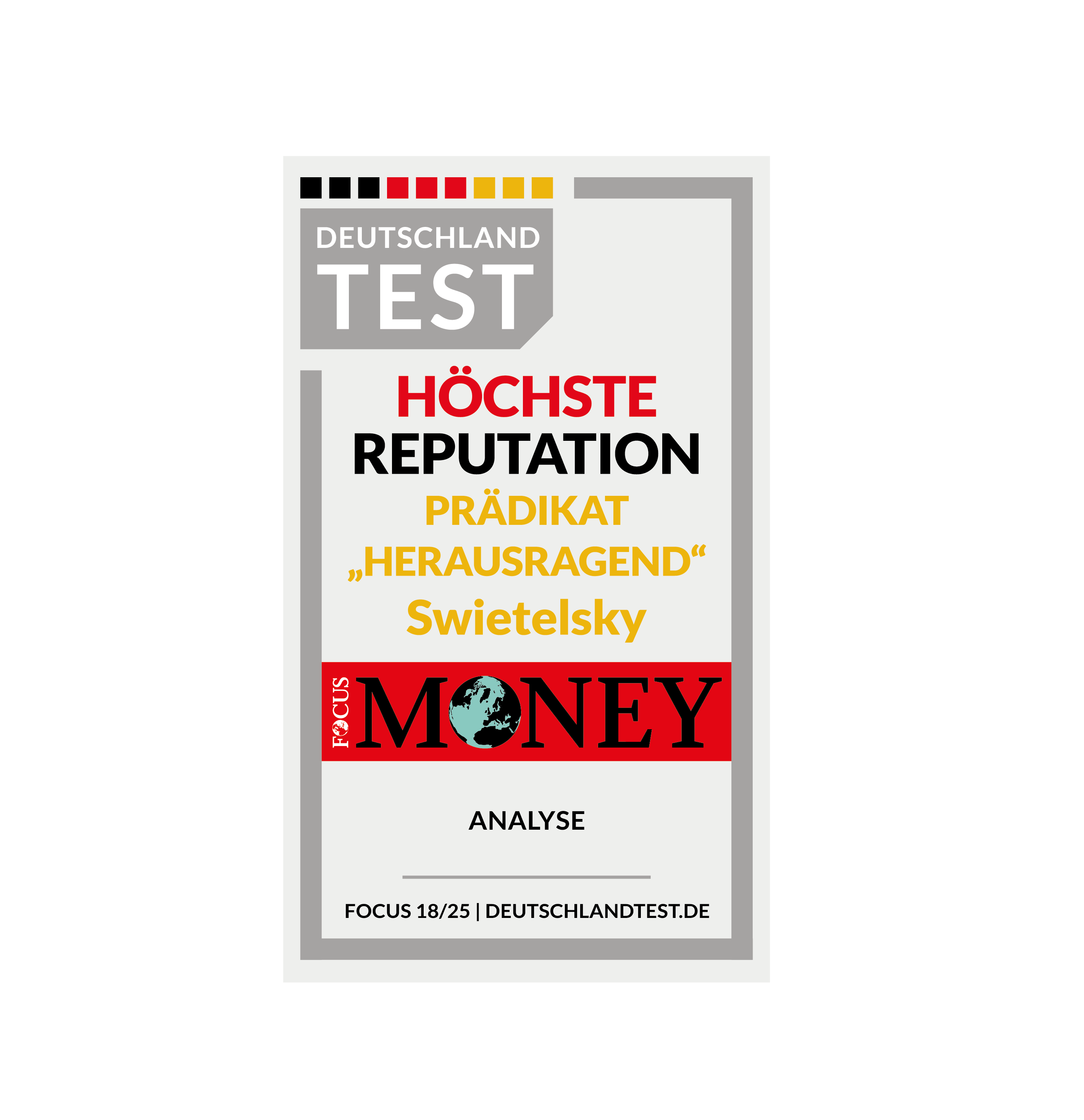 SWIETELSKY Deutschland erhält Auszeichnung „Höchste Reputation 2025“ - AT