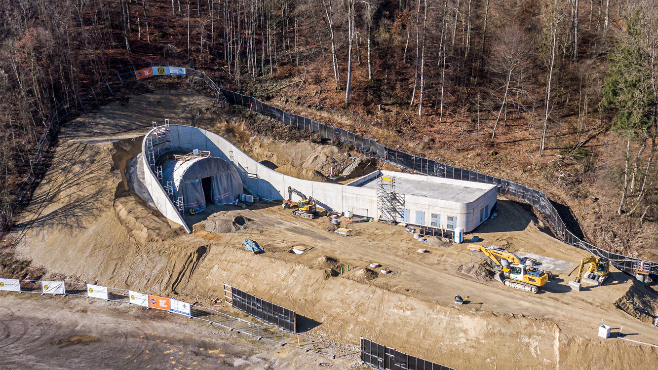 Tunnel Altenmarkt Betriebsgebäude, Trostberg - Tunnel construction