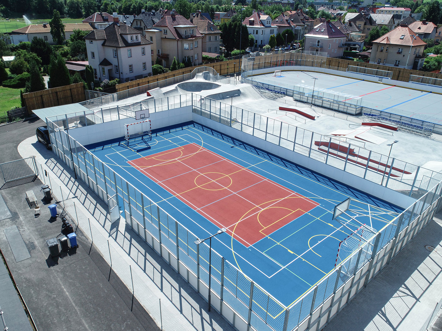 Sportovní hřiště, Děčín - Civil engineering