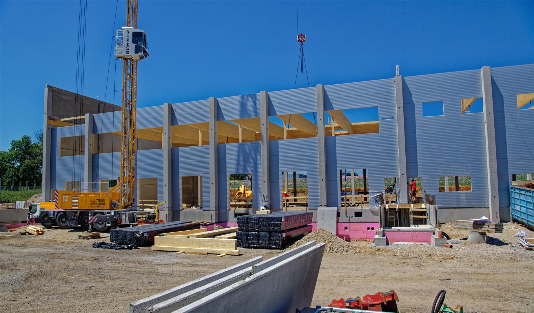 Neubau Transdanubia Halle N, Pasching - Building construction