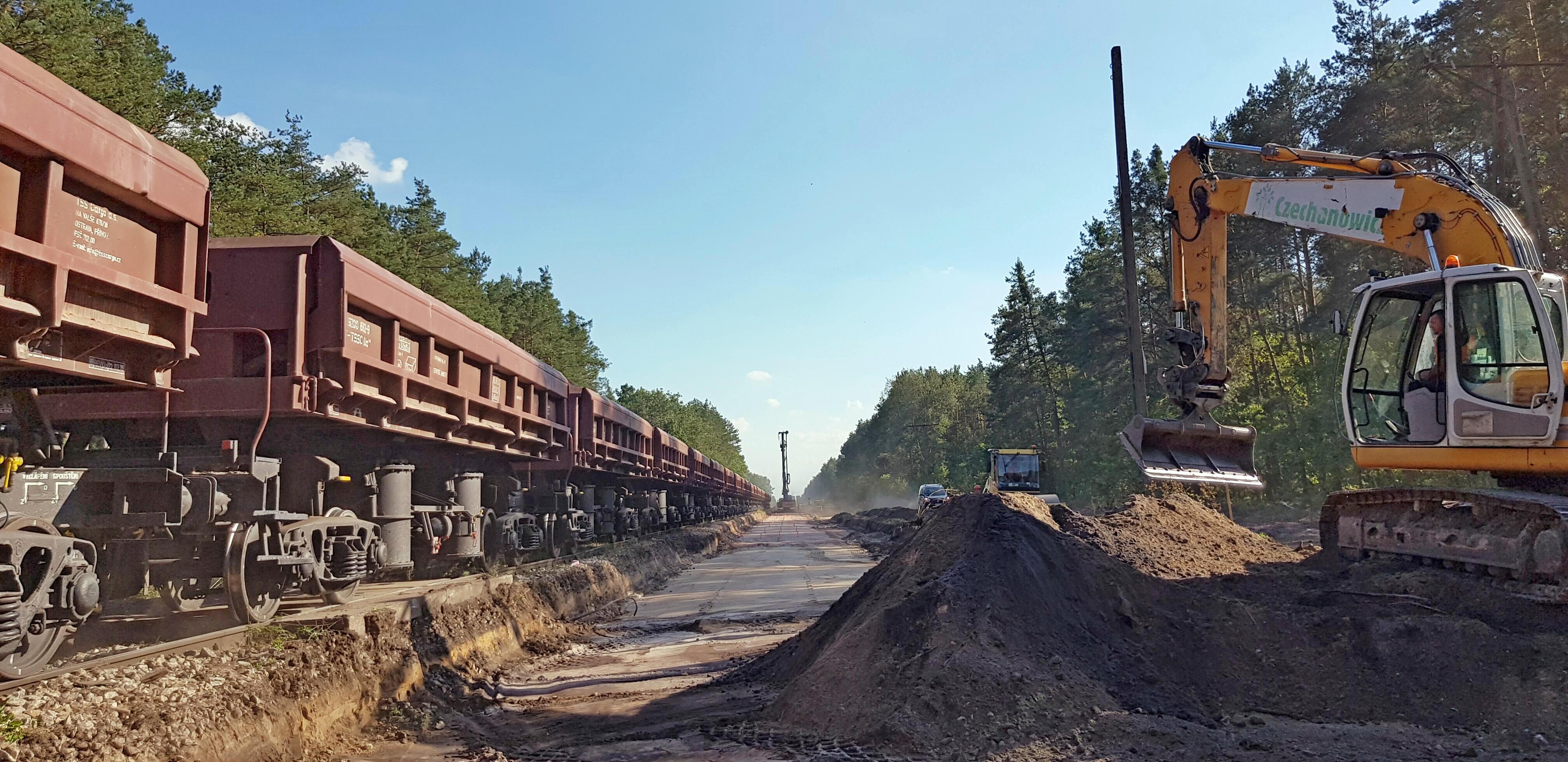 Linia 8 – odcinek Warka – Radom - Railway construction
