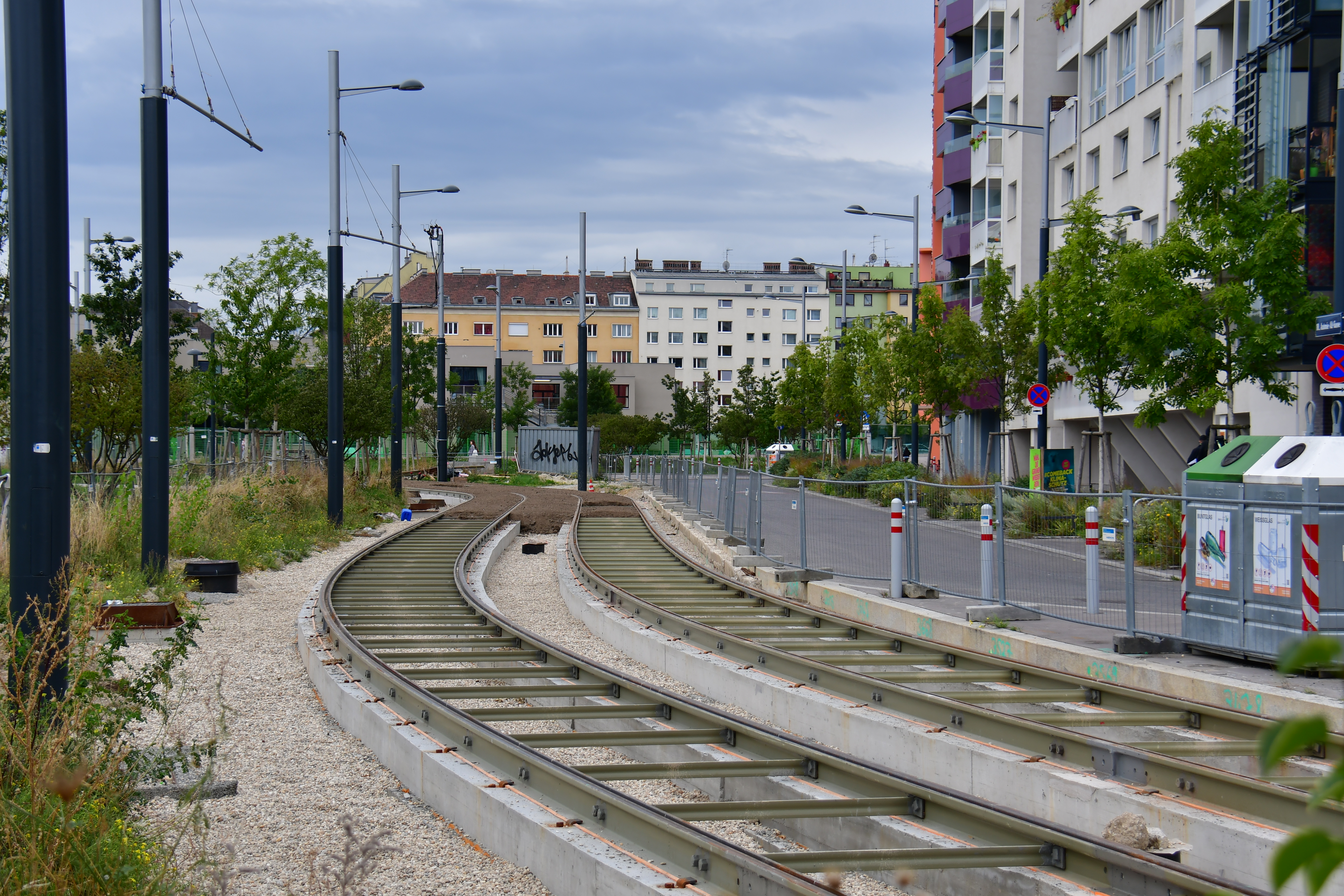 Verlängerung Linie D - Railway construction