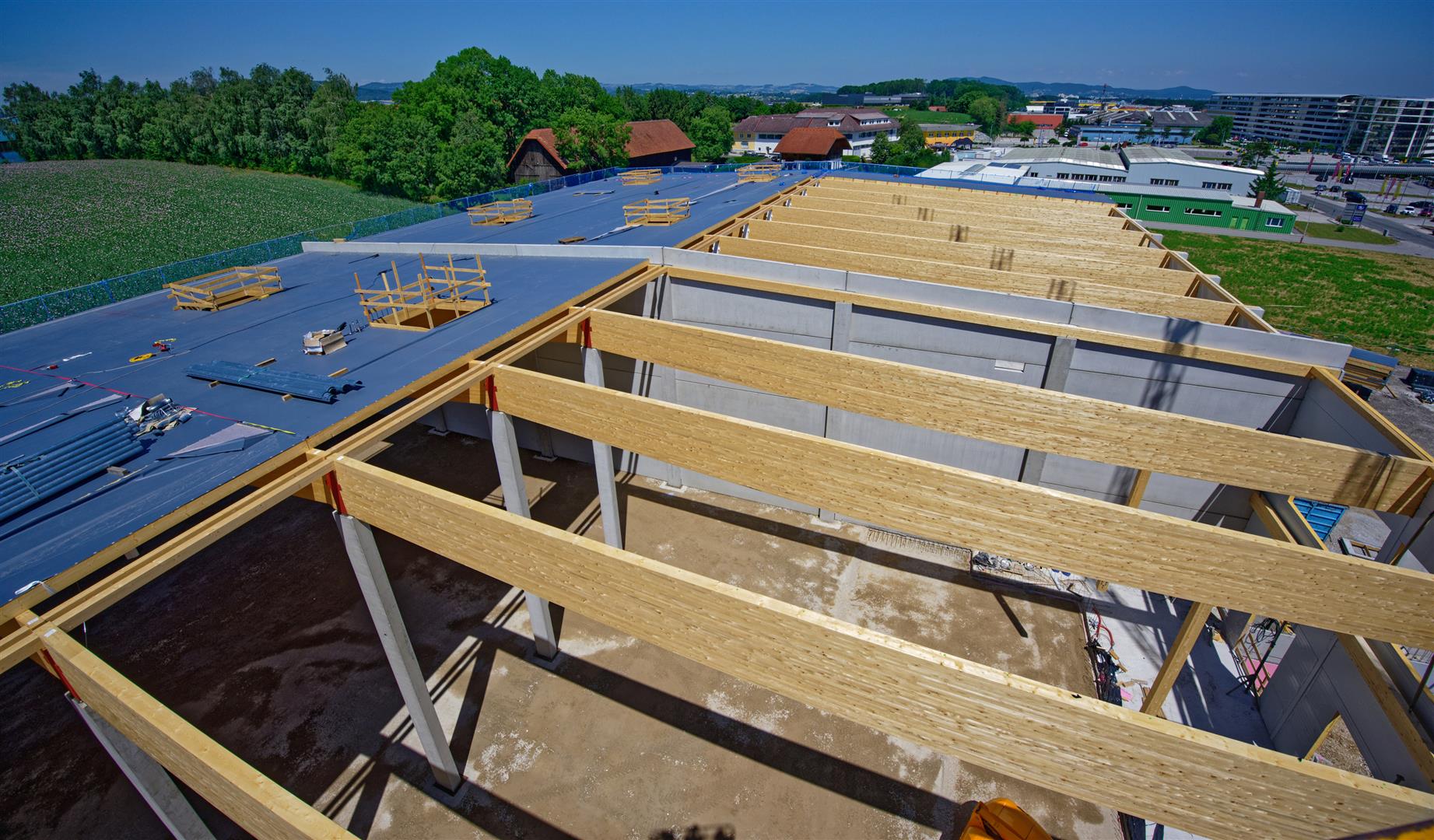 Neubau Transdanubia Halle N, Pasching - Building construction