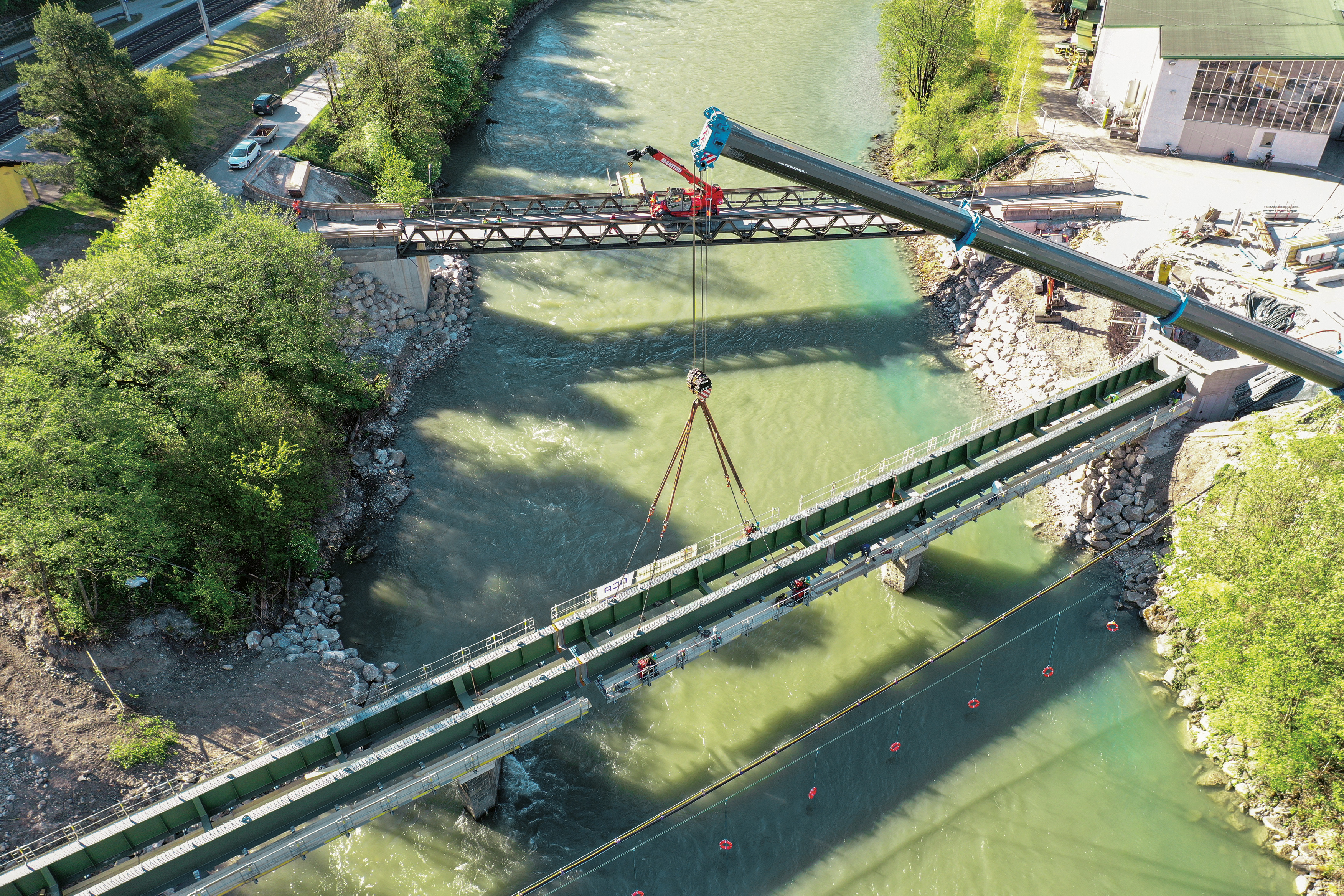 Brückenbau, Tenneck - Road and bridge construction